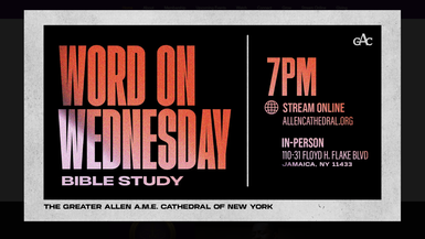 Word On Wednesday Bible Study