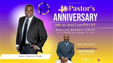 New Life Worship Center Live - 4th Pastor Anniversary - Jul 20, 2025