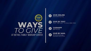 Sunday Service @ Bethel Family Worship Center