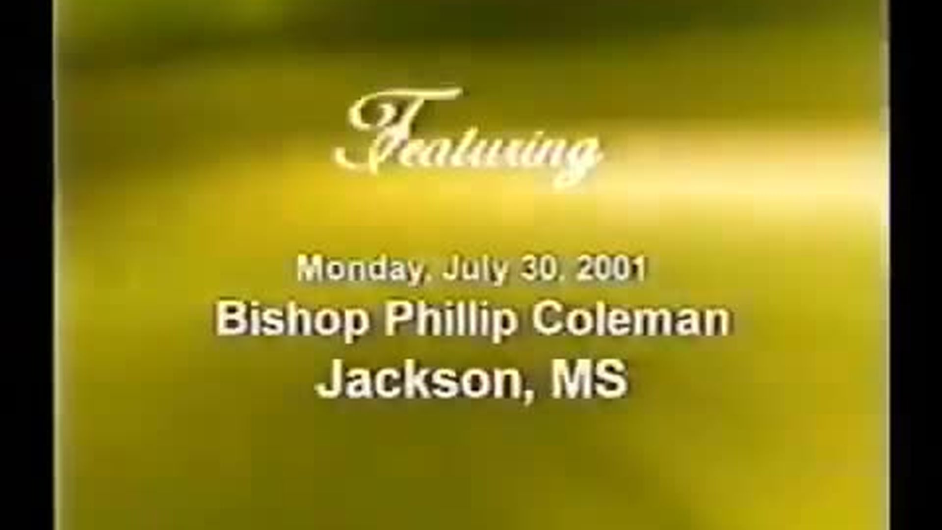 "God Wants His Church Back" - Bishop Phillip Coleman, Sr