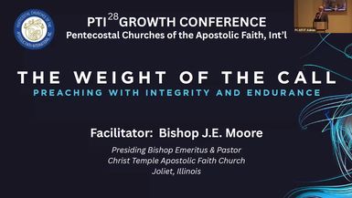 07.30.2025 | Bishop J.E. Moore