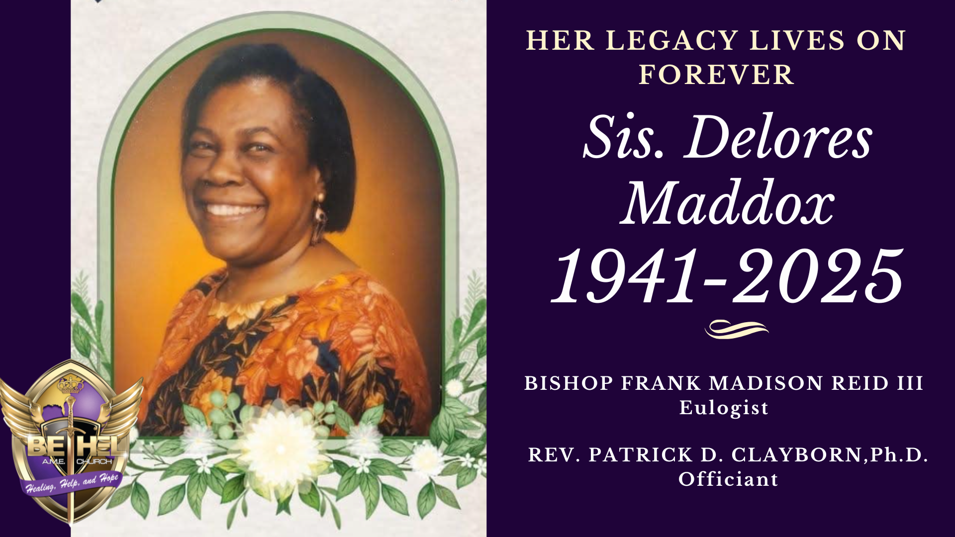 Homegoing Service Sis. Delores Maddox