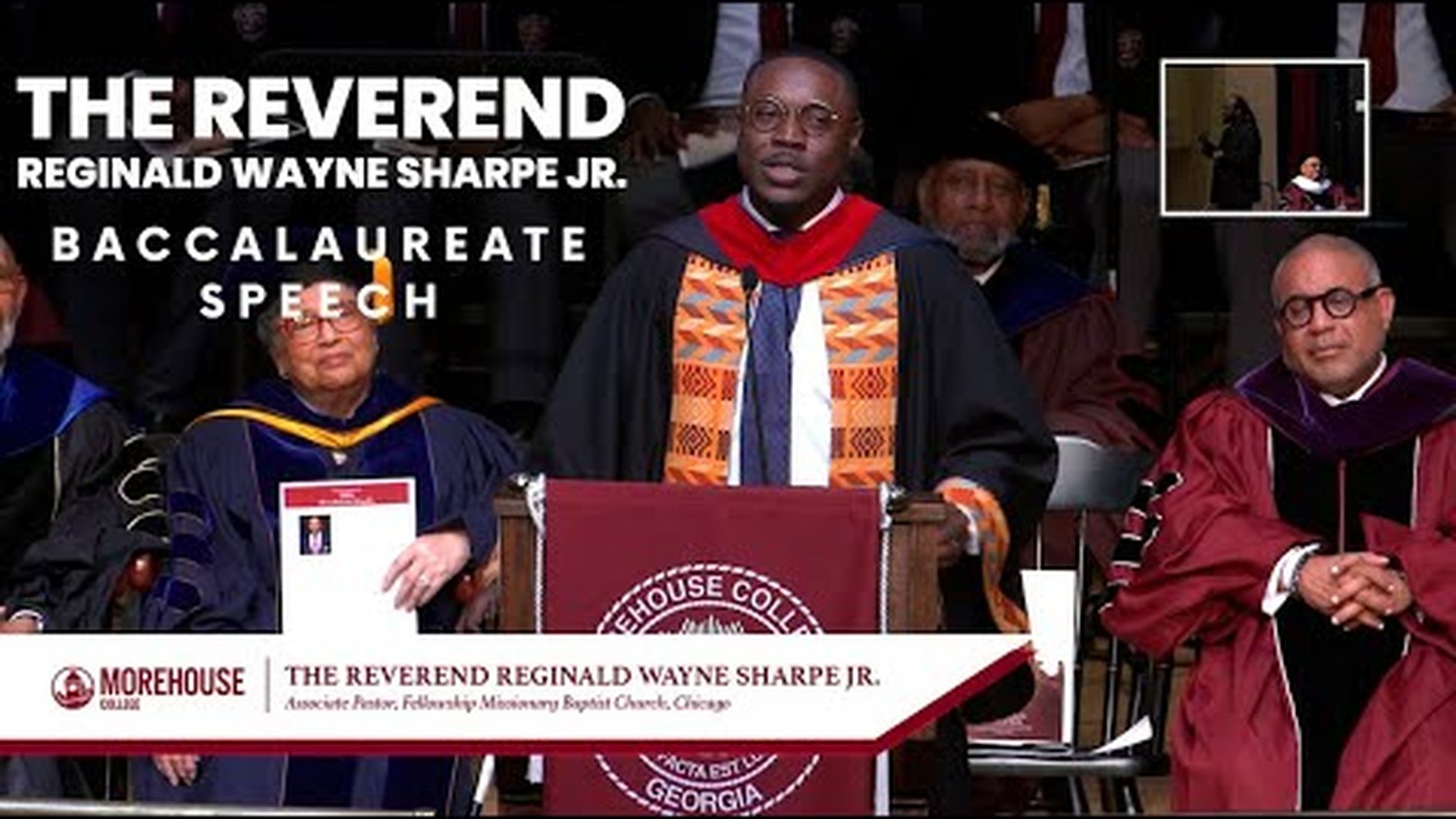 THE REVEREND REGINALD WAYNE SHARPE JR ¦ BACCALAUREATE SPEECH